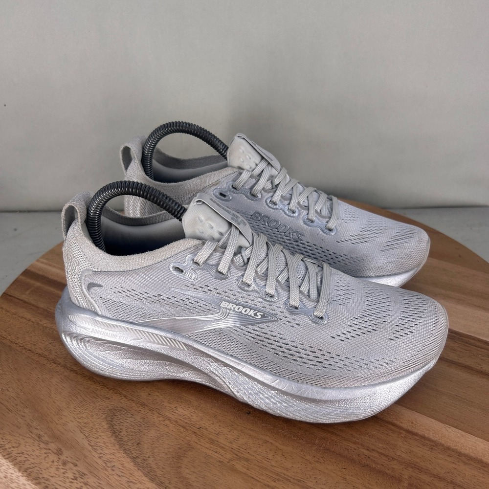 Brooks Adrenaline GTS 25 Women Running Shoes Silver Grey 1204431B184 Size 7.5